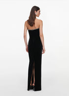  Black Velvet Maxi Dress by Self Portrait at Andrews 