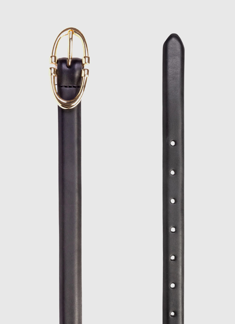 Halo Smooth Black Belt by Black Suede Studio at Andrews