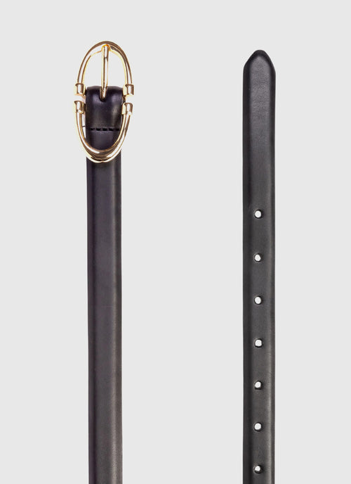 Halo Smooth Black Belt by Black Suede Studio at Andrews