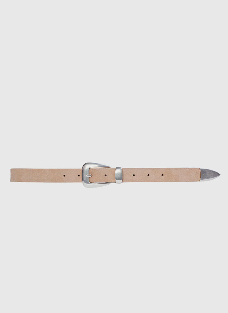 BLACK SUEDE STUDIO Tetra Western Black Suede Belt
