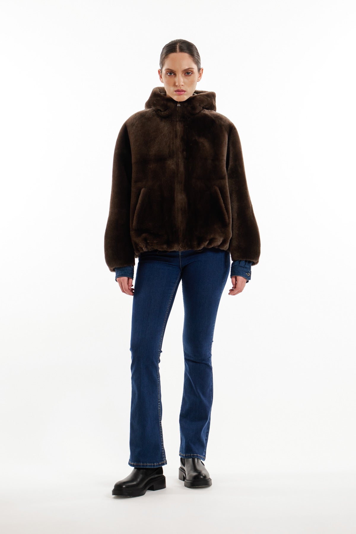 Straight Merino Reverse Shearling Jacket