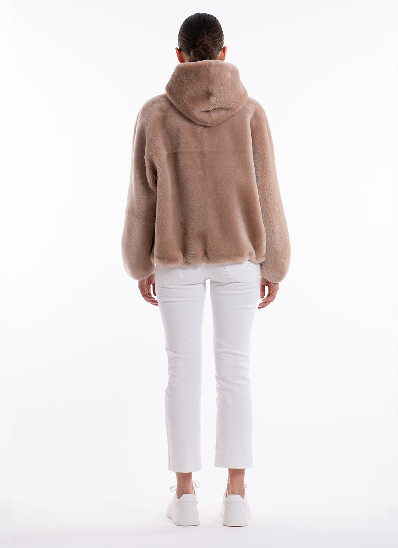 BLANCHA Straight Merino Reverse Shearling Jacket