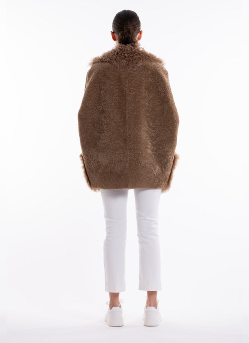 BLANCHA Semicurly Merino Tigrados Shearling Vest