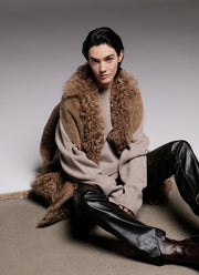 BLANCHA Semicurly Merino Tigrados Shearling Vest