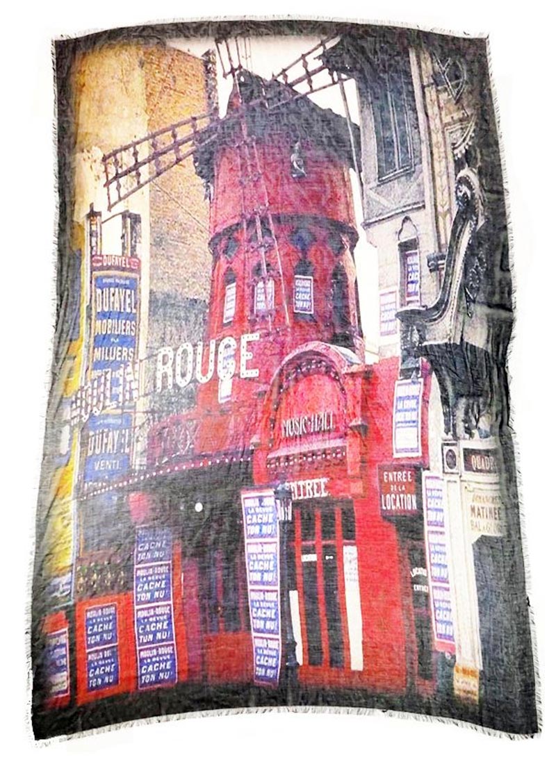 Blue Pacific Vintage Moulin Rouge Shawl