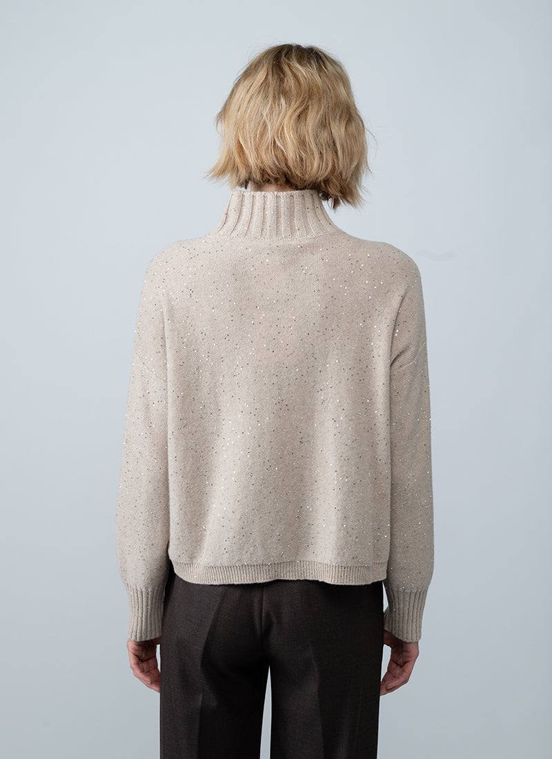 Borgogna Speckle Turtleneck