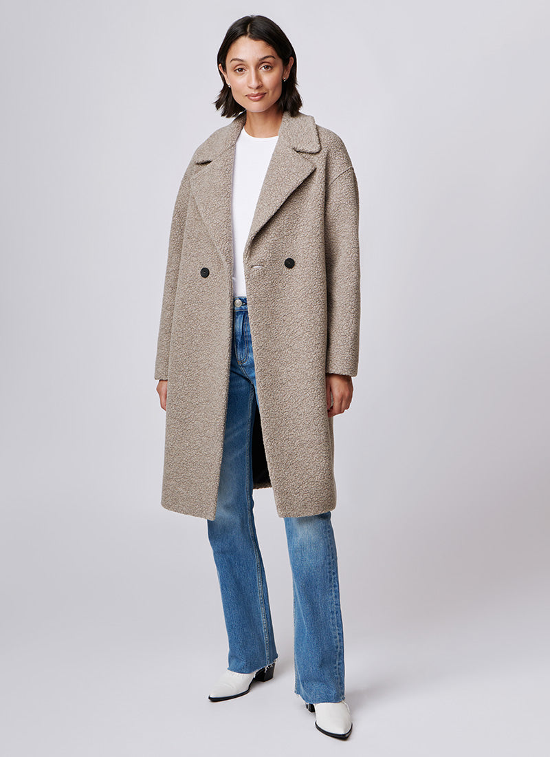 Harris Wharf Double-Breasted Bouclé Coat