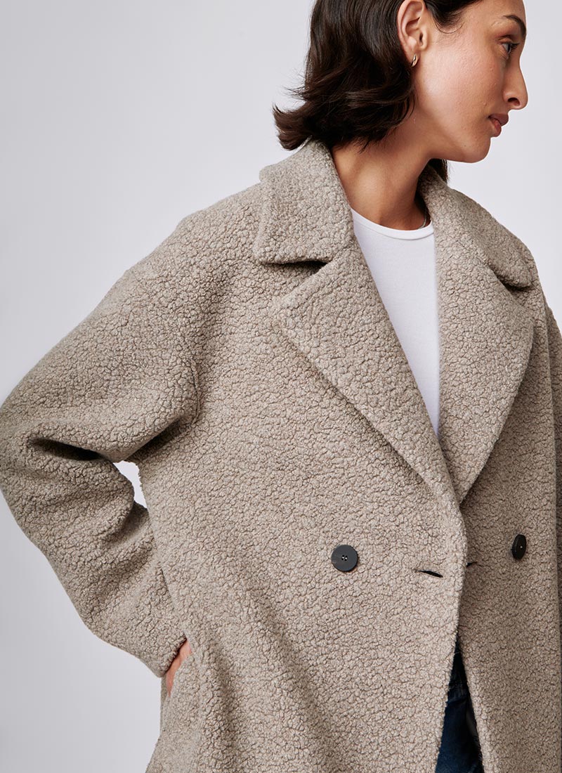 Harris Wharf Double-Breasted Bouclé Coat