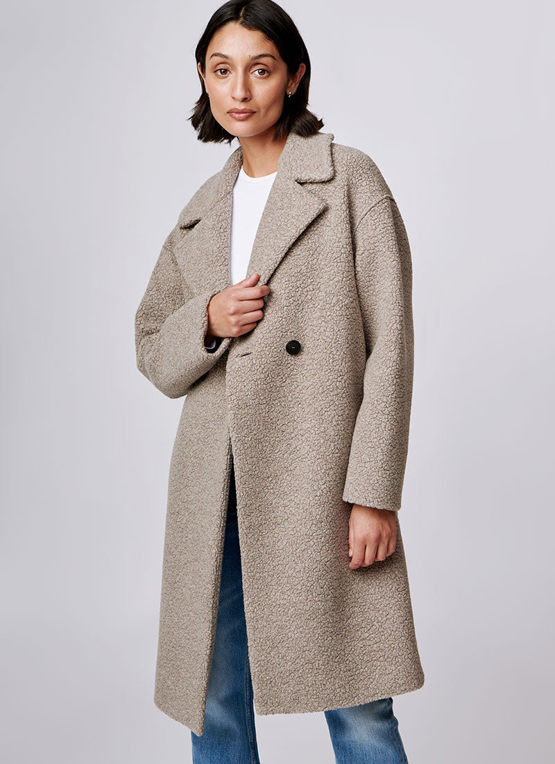 Harris Wharf Double-Breasted Bouclé Coat
