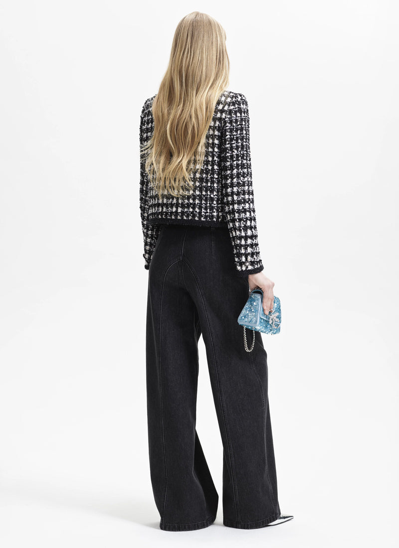 Self-Portrait Bouclé Check Jacket