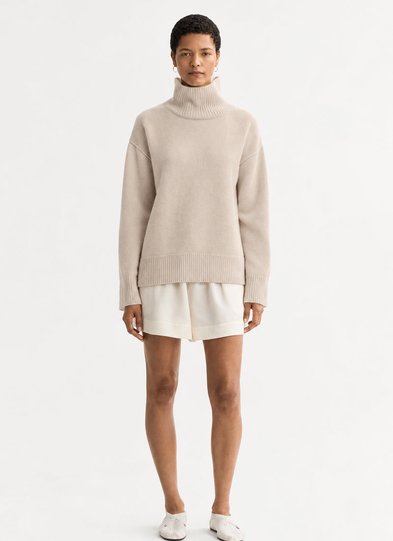 Soft Goat Boyfriend Turtleneck Sweater