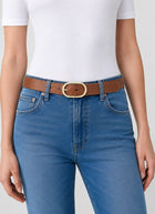 Brave Leather Kezia Nappa Pebbled Leather Belt
