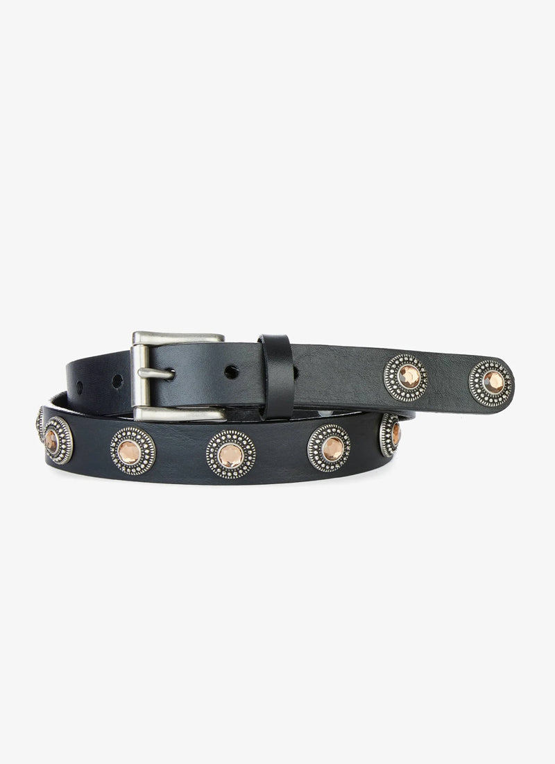 Gaani Crystal Stud Bridle Belt by Brave Leather at Andrews