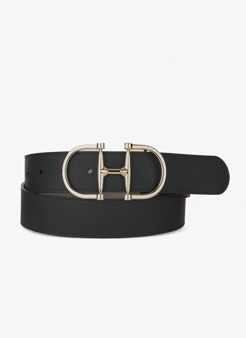 Kasi Pebbled Leather Belt by Brave Leather | Andrews display picture 1