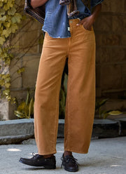 Brennan Corduroy  Barrel Leg Jeans