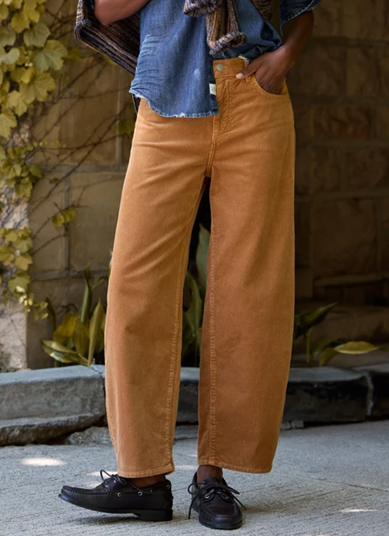 Brennan Corduroy  Barrel Leg Jeans