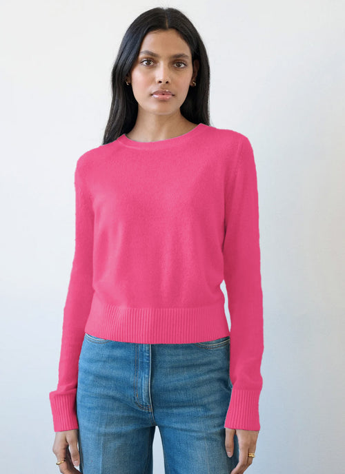 White+Warren Essential Cashmere Shrunken Crewneck Sweater
