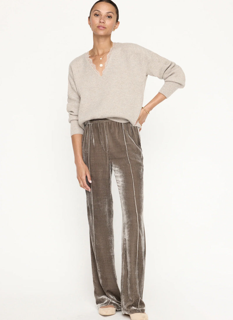 Brochu Walker Ava Lace V-Neck Sweater