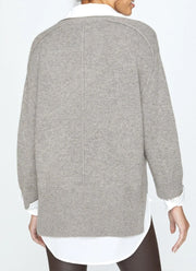 Brochu Walker V-neck Printed Layered Pullove