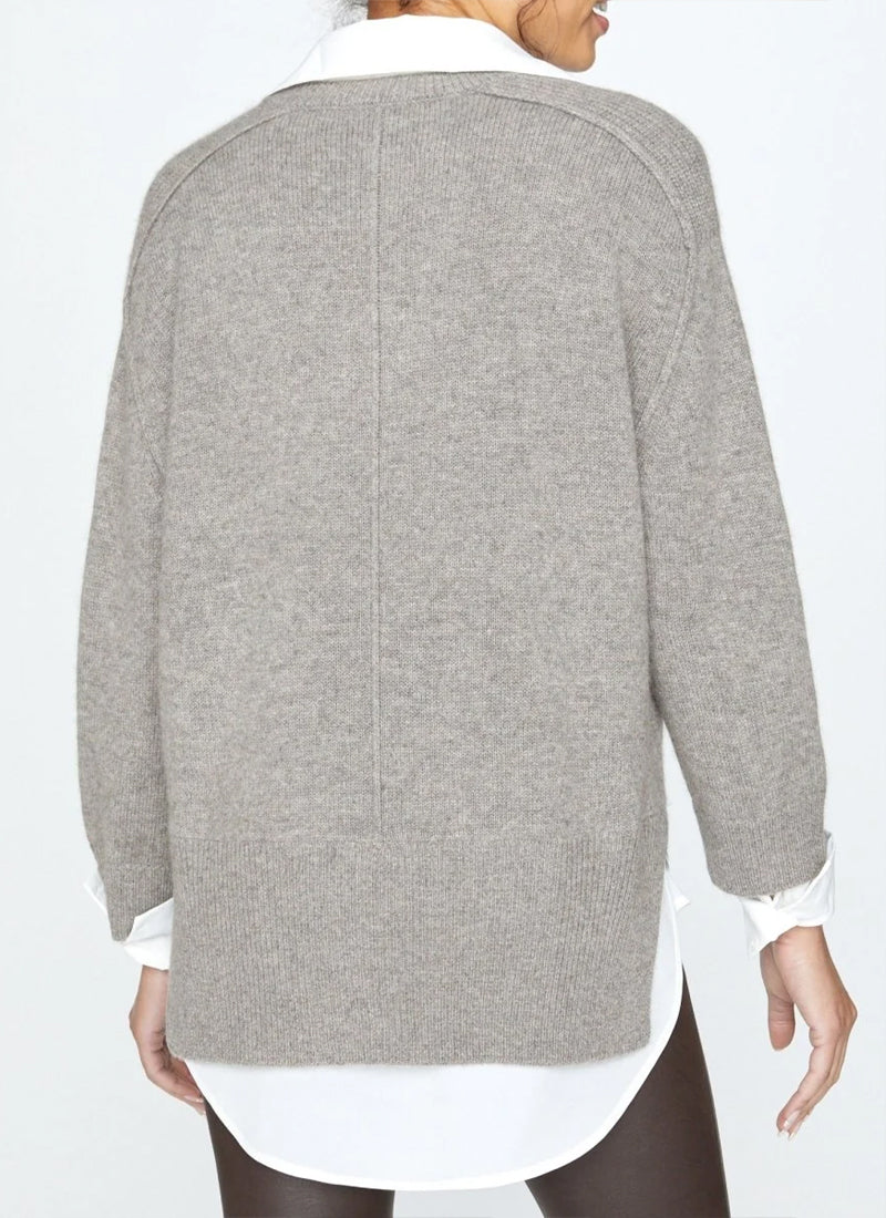 Brochu Walker V-neck Printed Layered Pullove