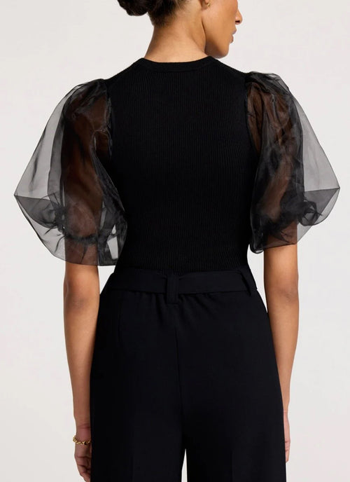 Marie Mesh Puffer Sleeve Top by Brochu Walker at Andrews