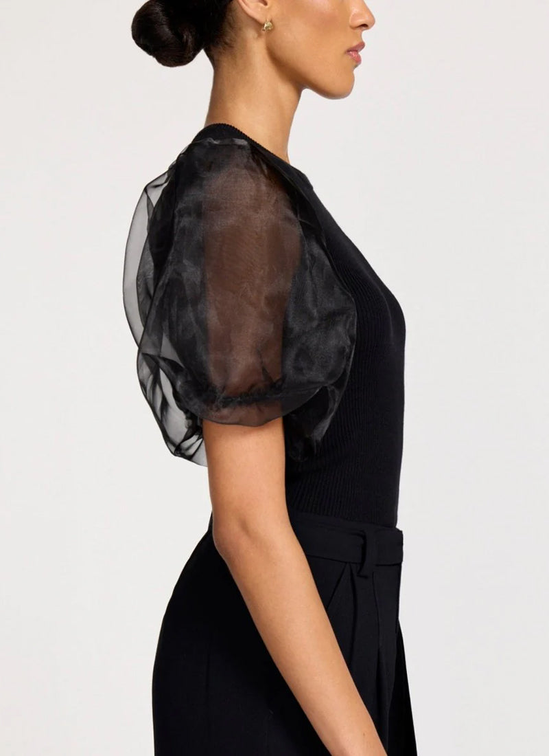 Marie Mesh Puffer Sleeve Top by Brochu Walker at Andrews