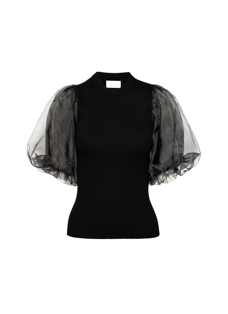 Marie Mesh Puffer Sleeve Top by Brochu Walker at Andrews