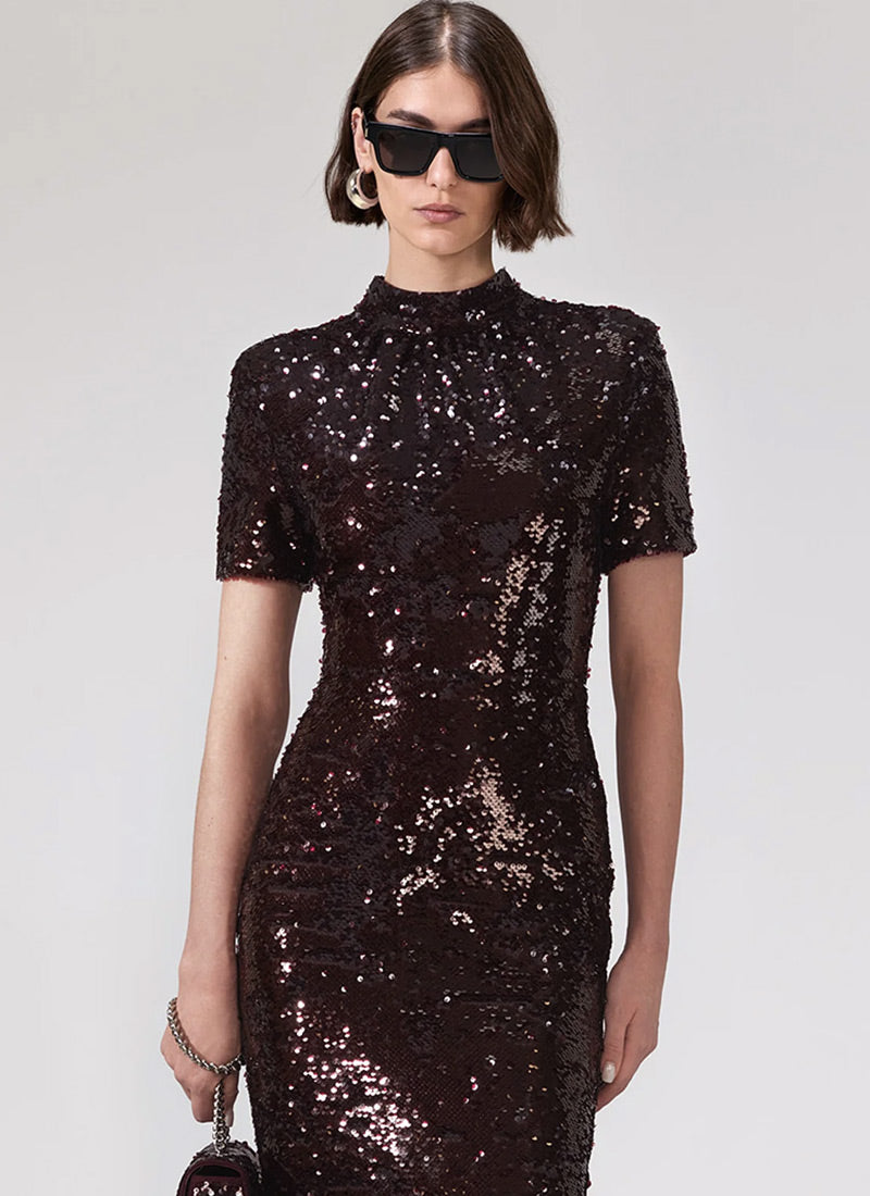 Self-Portrait Sequin Maxi Dress