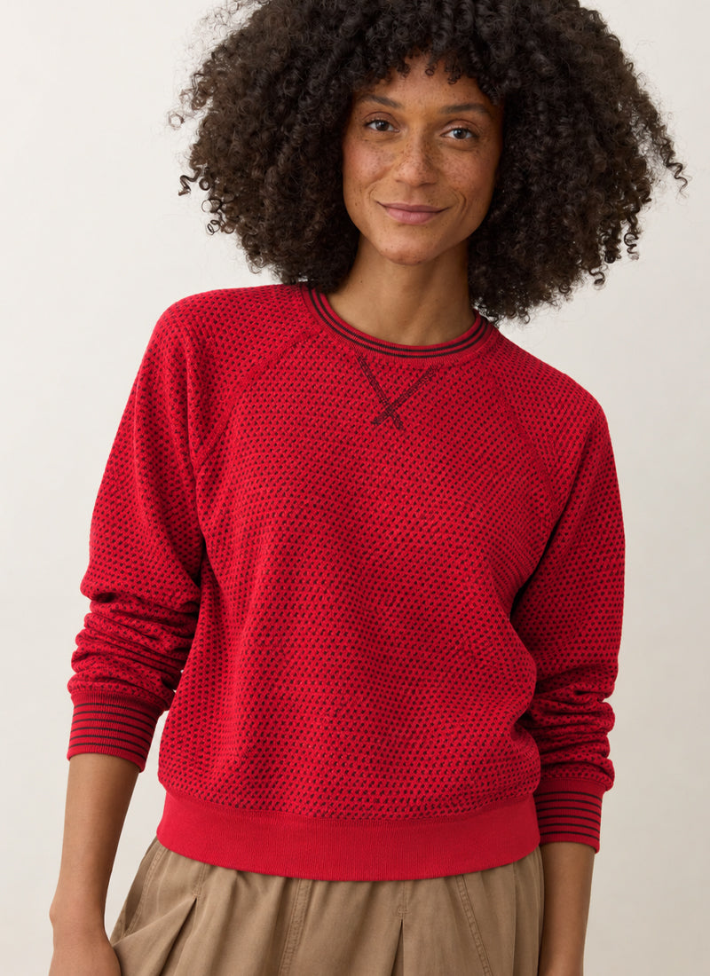 Brynn Jacquard Raglan Sweatshirt
