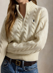 POLO RALPH LAUREN Cable Knit 1/4 Zip Sweater