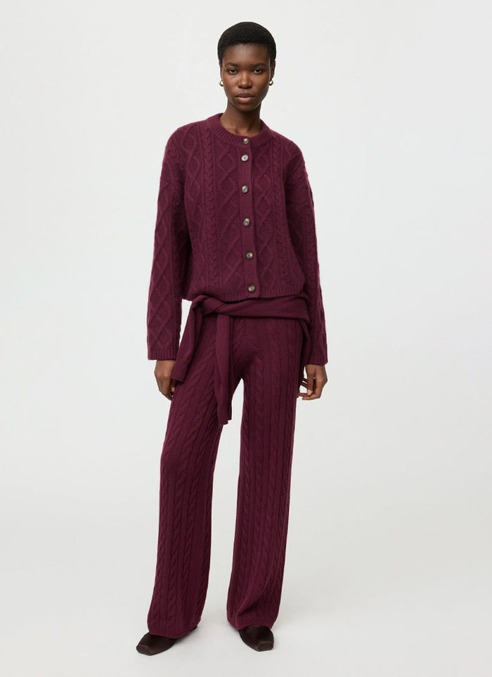 Soft Goat Cable Knit Cardigan