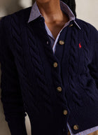 Cable Knit Cashmere Blend Cardigan
