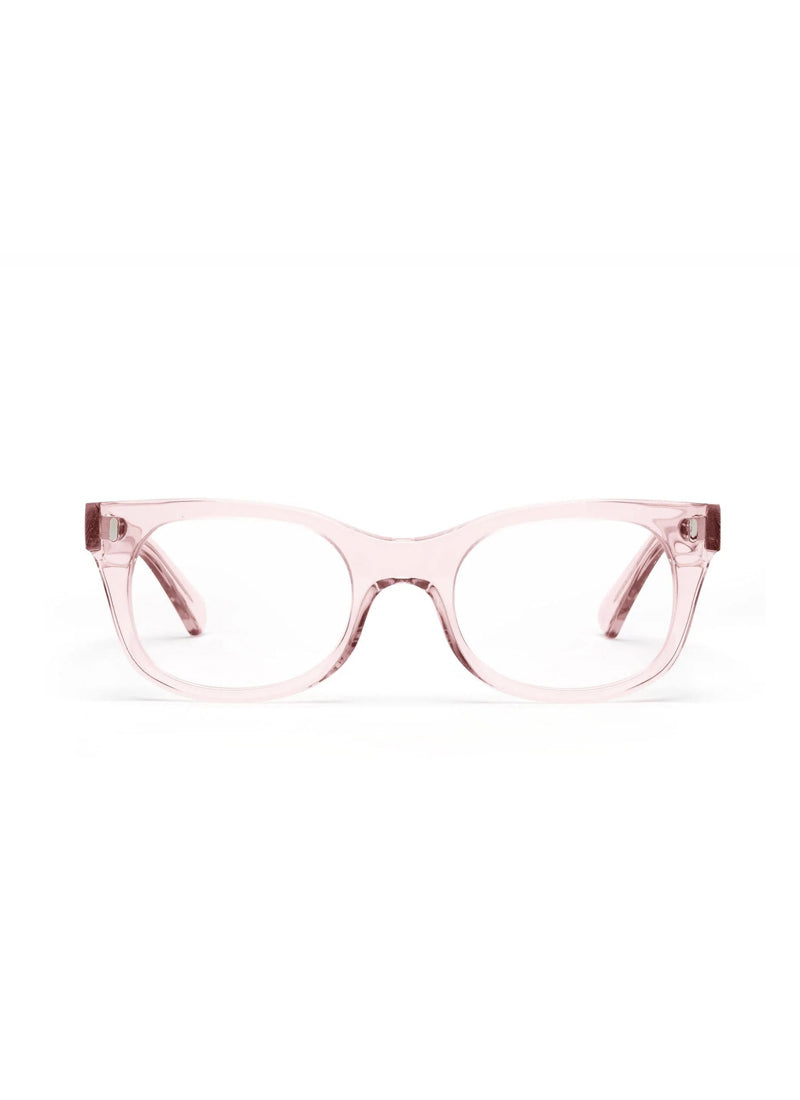 Caddis Bixby Polished Clear Pink Reading Glasses