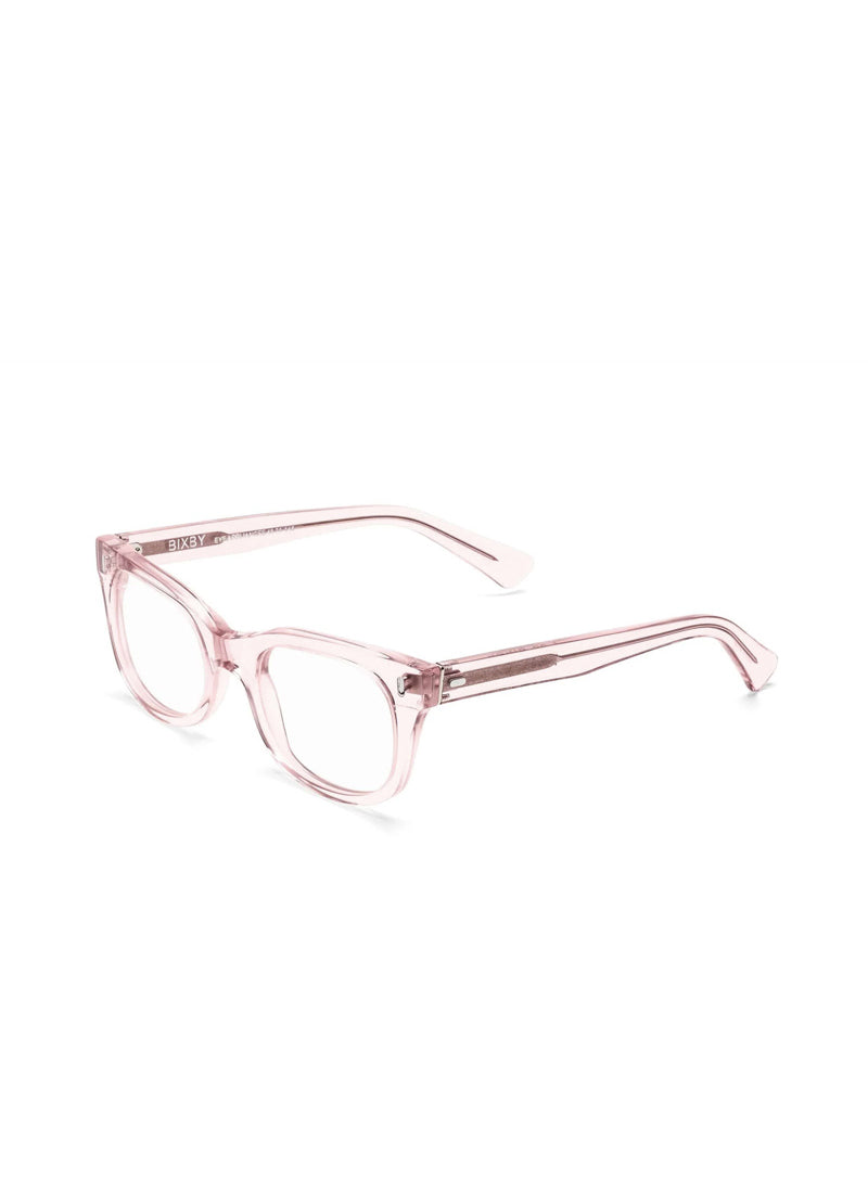 Caddis Bixby Polished Clear Pink Reading Glasses