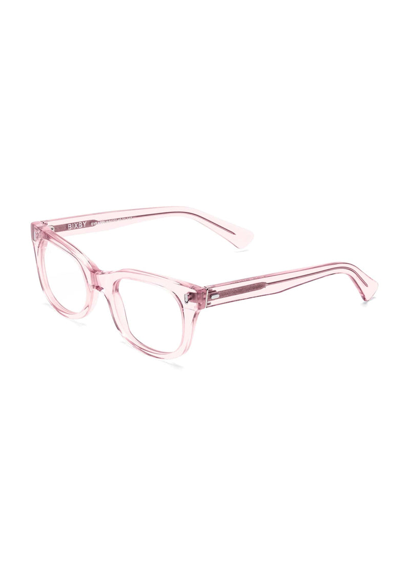Caddis Bixby Polished Clear Pink Reading Glasses