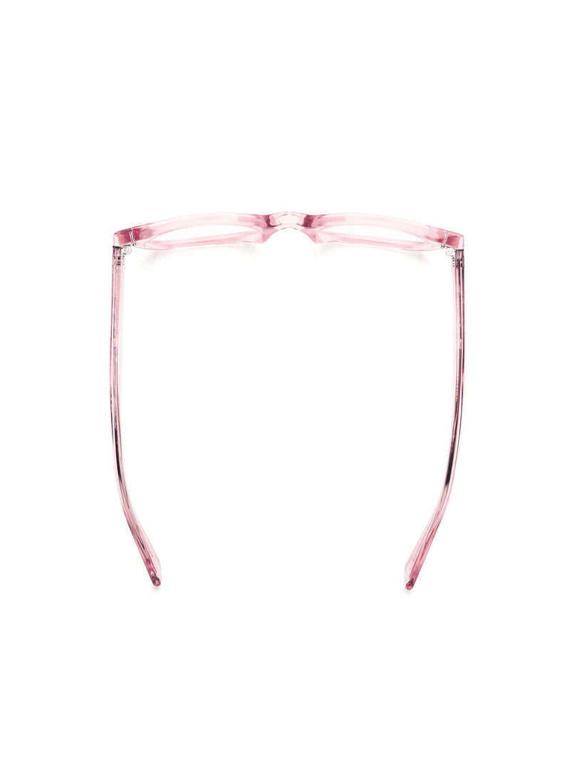 Caddis Bixby Polished Clear Pink Reading Glasses