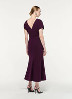  Flower Brooch Cady Midi Dress by ROLAND MOURET at Andrews 
