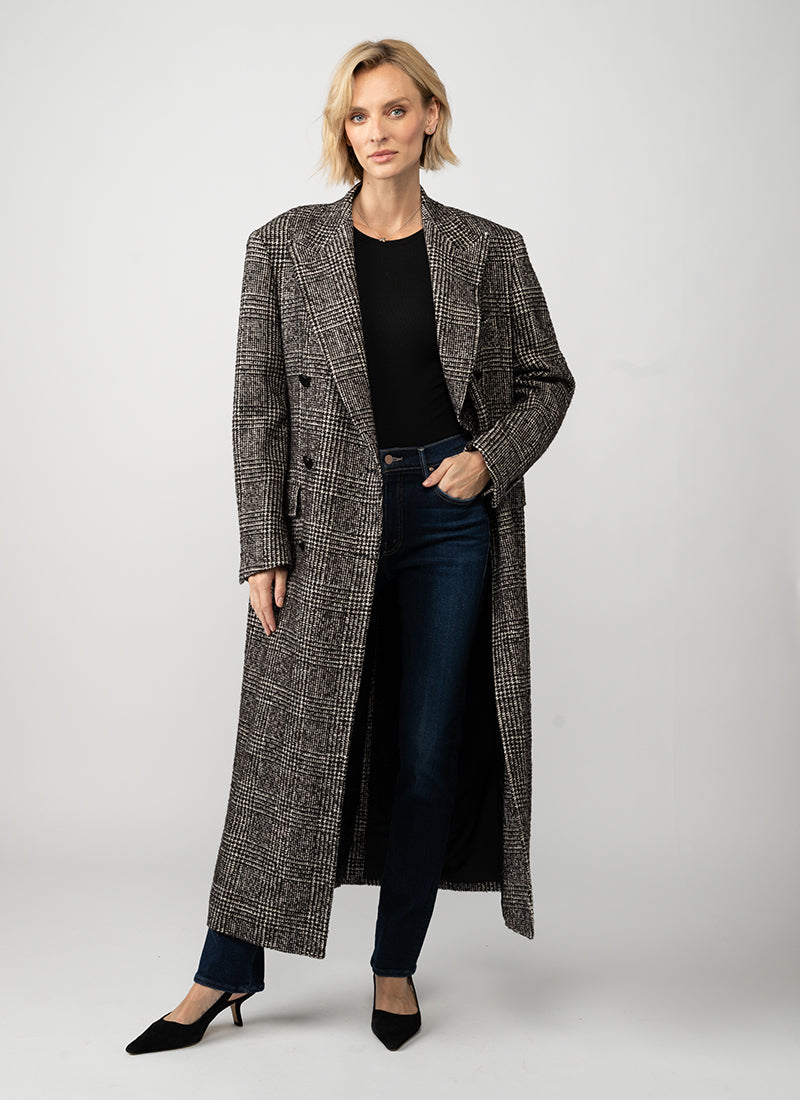 Caitlyn Check Extra Long Coat