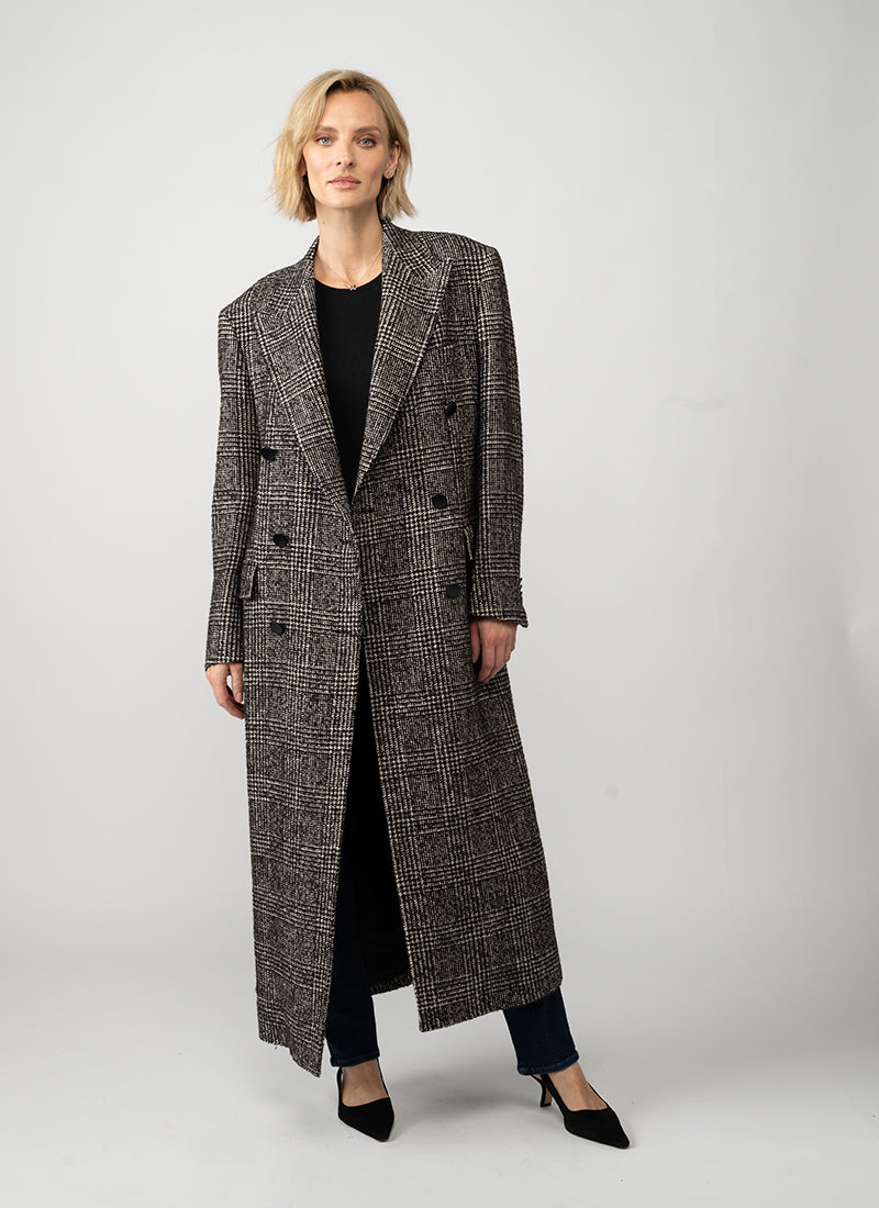 Caitlyn Check Extra Long Coat