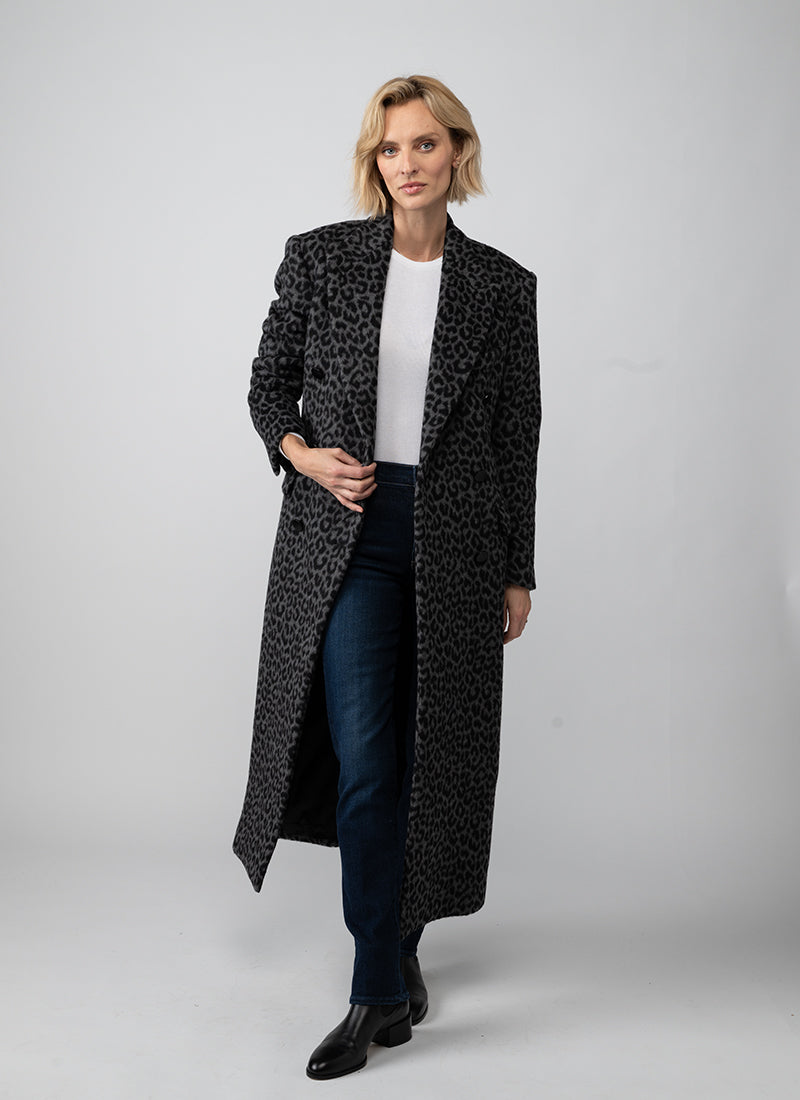 Caitlyn Leopard Extra Long Coat