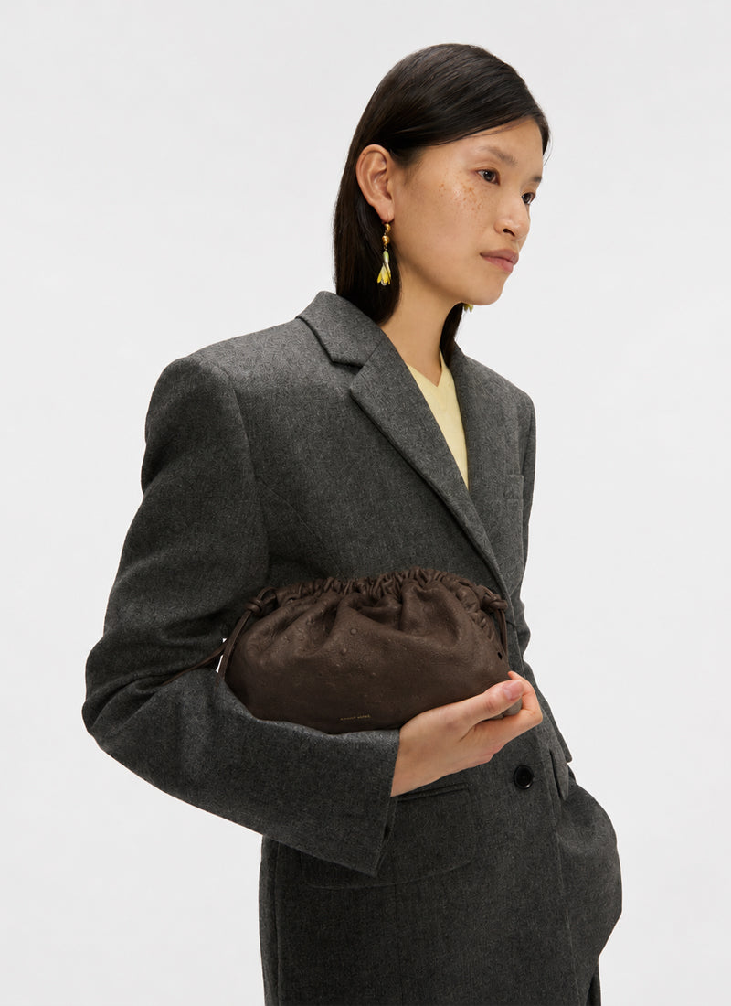 Calf Suede Mini Cloud Clutch