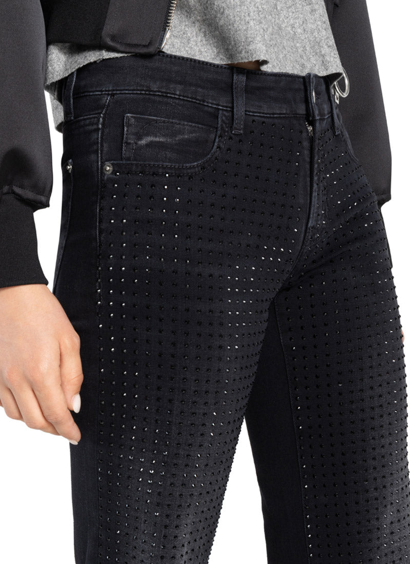 Cambio Tess Studded Wide-Leg Jean