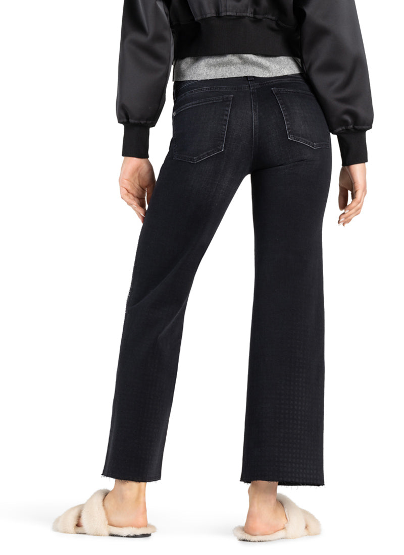 Cambio Tess Studded Wide-Leg Jean