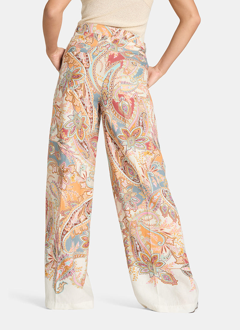 Cambio Adrienne Faded Paisley Pant