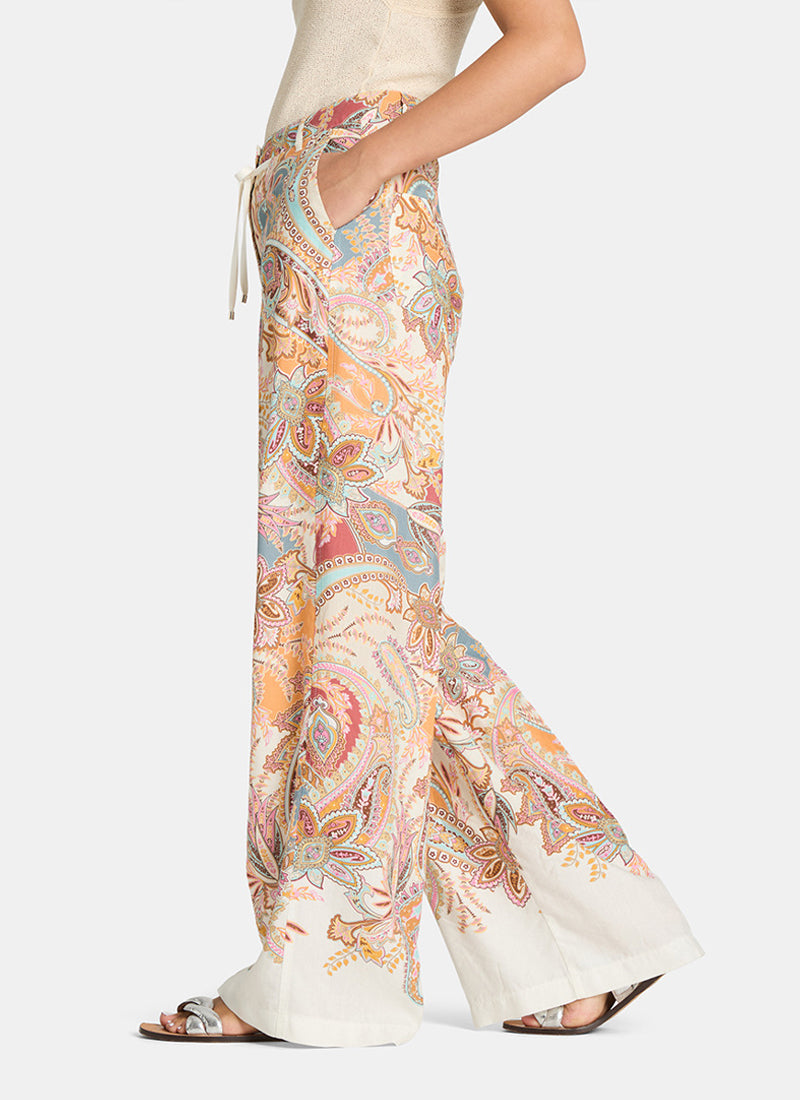 Cambio Adrienne Faded Paisley Pant