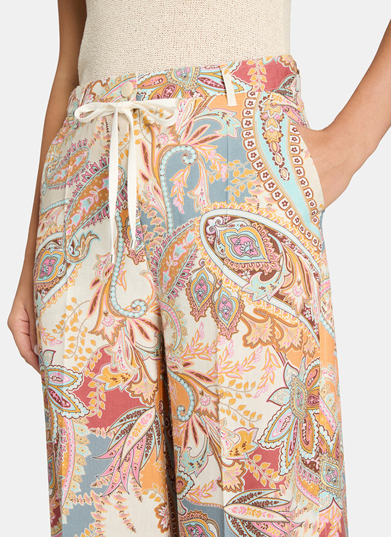 Cambio Adrienne Faded Paisley Pant