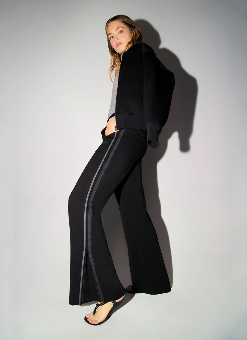 Cambio Amelia Side Stripe Zipper Jersey Pant