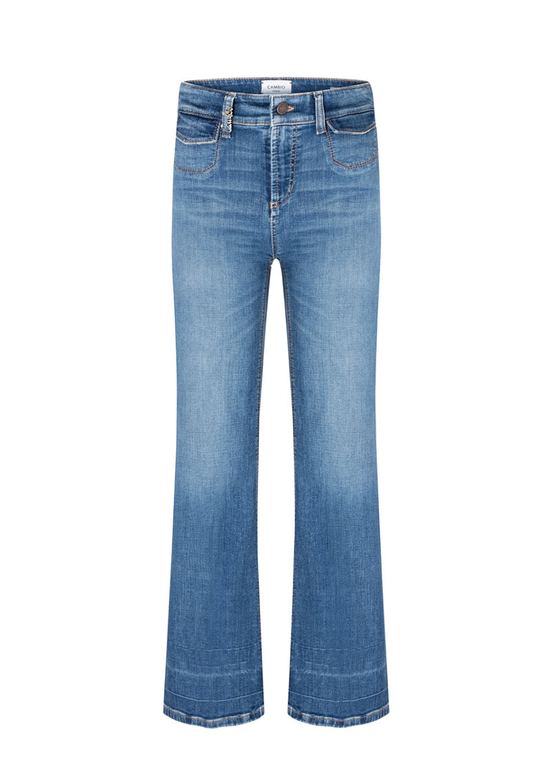 Fabienne Flap Pocket Flare Jeans by Cambio | Andrews