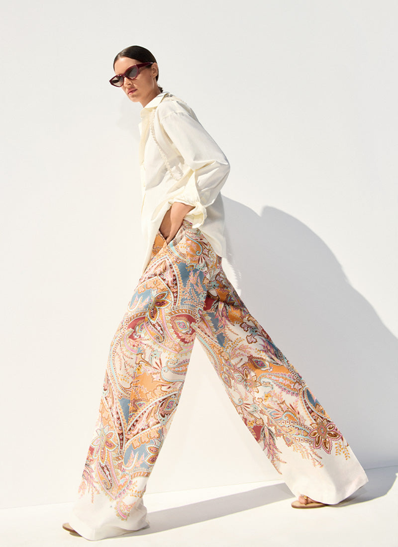 Cambio Adrienne Faded Paisley Pant