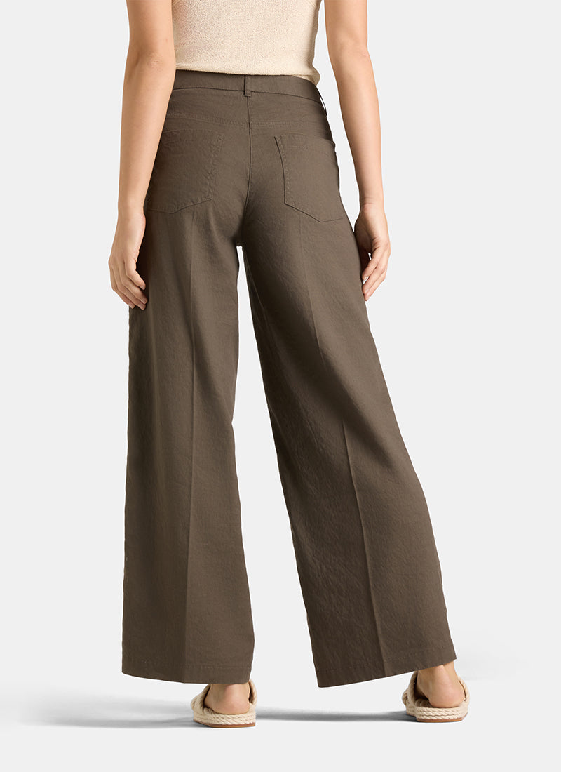 Adrienne Linen A Line Long Pant by Cambio